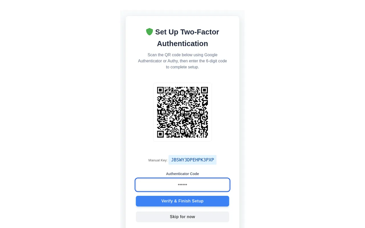 Two-factor authentication